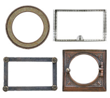 Set Of Vintage Metal Frames In Steampunk Style