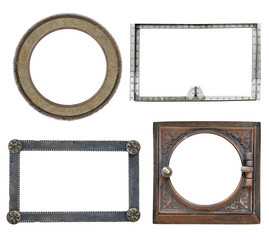 Sticker - Set of vintage metal frames in steampunk style