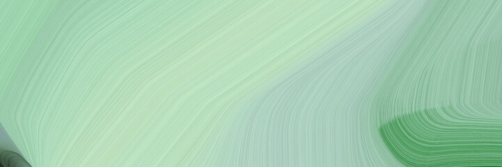 Poster - card background texture with ash gray, sea green and cadet blue color and modern curvy waves background illustration