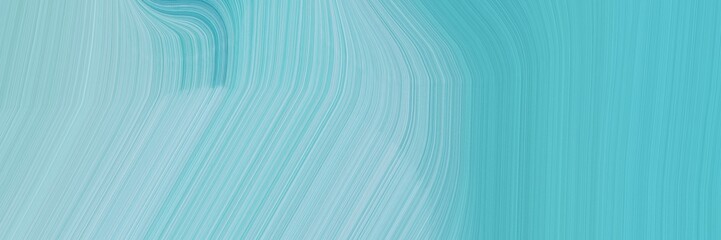 Poster - banner background texture with sky blue, medium turquoise and pastel blue color and modern soft swirl waves background illustration