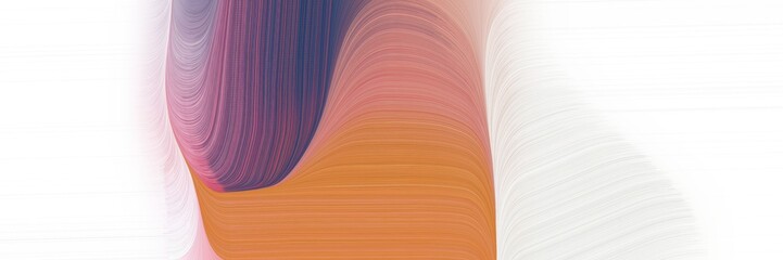 Poster - header background graphic with antique white, dark slate blue and linen color and contemporary waves design