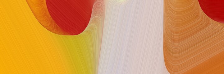 Poster - banner background texture with golden rod, pastel gray and firebrick color and abstract waves illustration