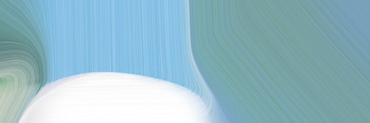 Poster - card background graphic with cadet blue, sky blue and lavender color and modern soft curvy waves background design
