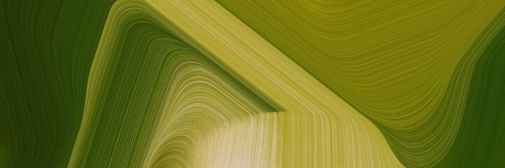 Poster - card background texture with olive, dark khaki and very dark green color and elegant curvy swirl waves background illustration