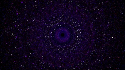 Wall Mural - abstract flickering lights form tunnel and move rapidly towards viewer