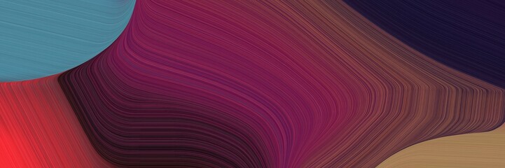 Poster - header background texture with old mauve, blue chill and very dark blue color and modern waves background illustration