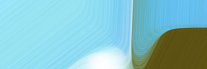 Poster - header background texture with baby blue, dark olive green and light cyan color and modern waves background illustration