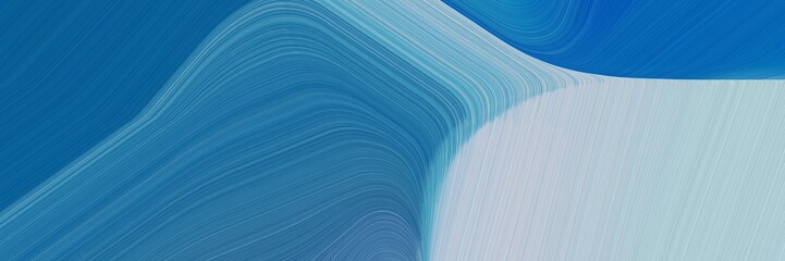 Poster - card background graphic with pastel blue, strong blue and medium aqua marine color and elegant curvy swirl waves background illustration