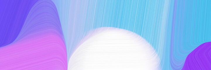Poster - banner background graphic with baby blue, sky blue and medium slate blue color and smooth swirl waves background illustration