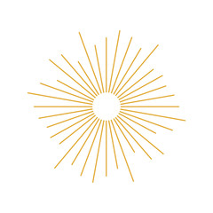 Wall Mural - sunburst circle white background isolated stock vector