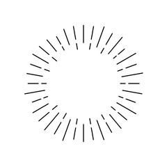 Wall Mural - sunburst circle white background isolated stock vector