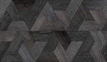 Seamless Weathered Wooden Wall With Geometric Pattern Made Of Barn Boards.