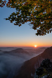 Fototapeta  - Sunrise in the mountains in autumn