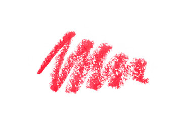 Lipstick Liner Pencil Squiggles isolated on white background  - Image