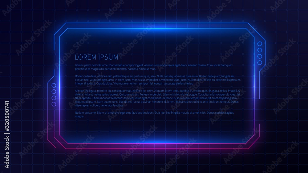 Vector de Stock Futuristic frame template design for interface ...