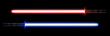 Blue and red light swords for the fights during the wars in the stars. Melee laser weapon for the close combats.