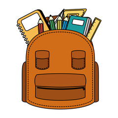 Sticker - school bag with set supplies