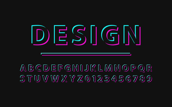 Alphabet letters Font and number. Design and creative font and alphabet. Vector illustraion.