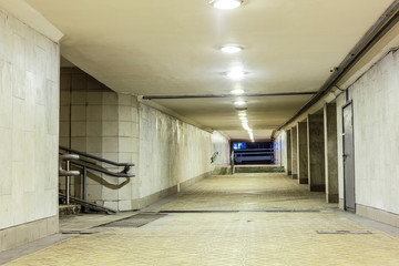 Poster - image of an underground pedestrian crossing inside