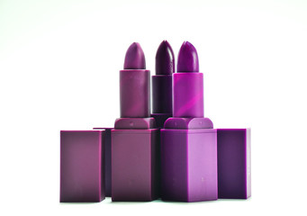 Purple Lipstick On a white background