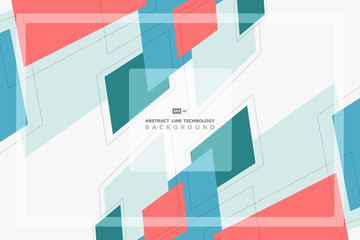 Poster - abstract pastel geometric colorful pattern design background. illustration vector eps10