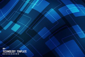 Poster - abstract new tech gradient blue of geometric template design decorative background. illustration vec