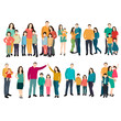 © zolotons - vector, isolated, set of people in a flat style