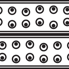 Poster - vector geometric seamless pattern. simple geometric monochrome grid. stylish black and white lattice