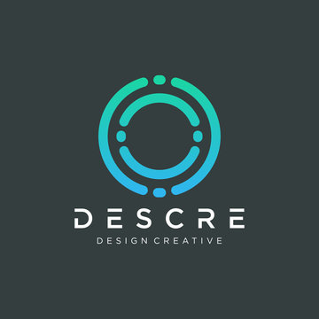 Initial O logo design with connection concept. logo the letter O O in the form of abstract line art. symbol for technology digital modern monogram and elegant. - VECTOR