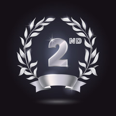 Wall Mural - second place emblem realistic concept