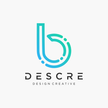 Initial B logo design with connection concept. logo the letter BB in the form of abstract line art. symbol for technology digital modern monogram and elegant. - VECTOR