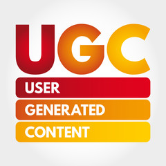 Poster - ugc - user generated content acronym, business concept background