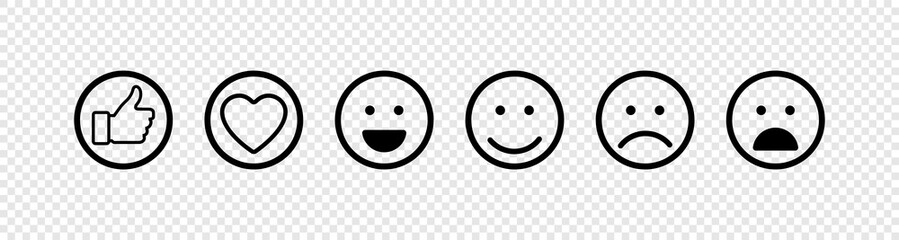 Poster - emoticons web icons. emoticons set, isolated on transparent background. emojis collection. emoji fac