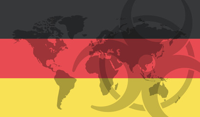  Germany flag global disease outbreak concept