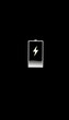 © New Africa - Battery charge icon on black background. Illustration