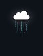 © jozefmicic - Cloud computing technology vector concept with cloud and data raining from it. Symbol of data storage, remote access.