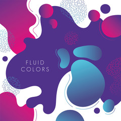 Poster - purple and pink paint fluid colors background