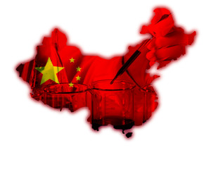 people's republic of china map country : coronavirus on it 2019 (2019-ncov) concept, for an outbreak