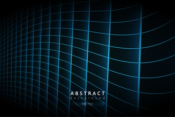 Poster - perspective black blue abstract technology cyberspace background,futuristic digital geometric technology background,technology business advertise vector background design