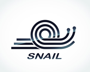 snail linear design modern logo desing