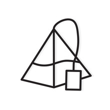 Pyramid Tea Bag Icon- Vector Illustration