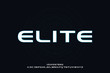 Elite, an abstract technology futuristic sporty alphabet font. digital space typography vector illustration design