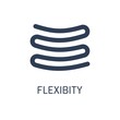 Flexibility. Vector linear icon on a white background.