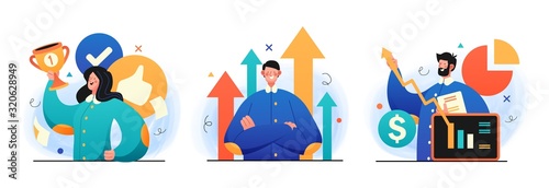 Fotografía Business Leadership illustrations