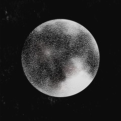 Wall Mural - full moon isolated on dark background. magic vector elements