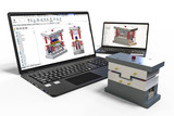 Fototapeta  - Mold design with 3D software