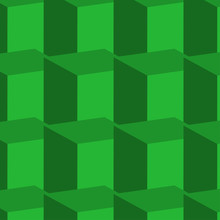 An Abstract Green Block Shaped Background Image.