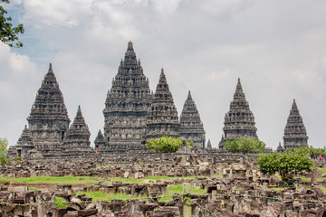 Display of Prambanan temple buildings