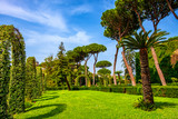 Rome, Vatican City, Italy - Alleys of French Garden section of the Vatican Gardens in the Vatican City State