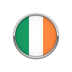 Wall Mural - Flag of Ireland silver badge